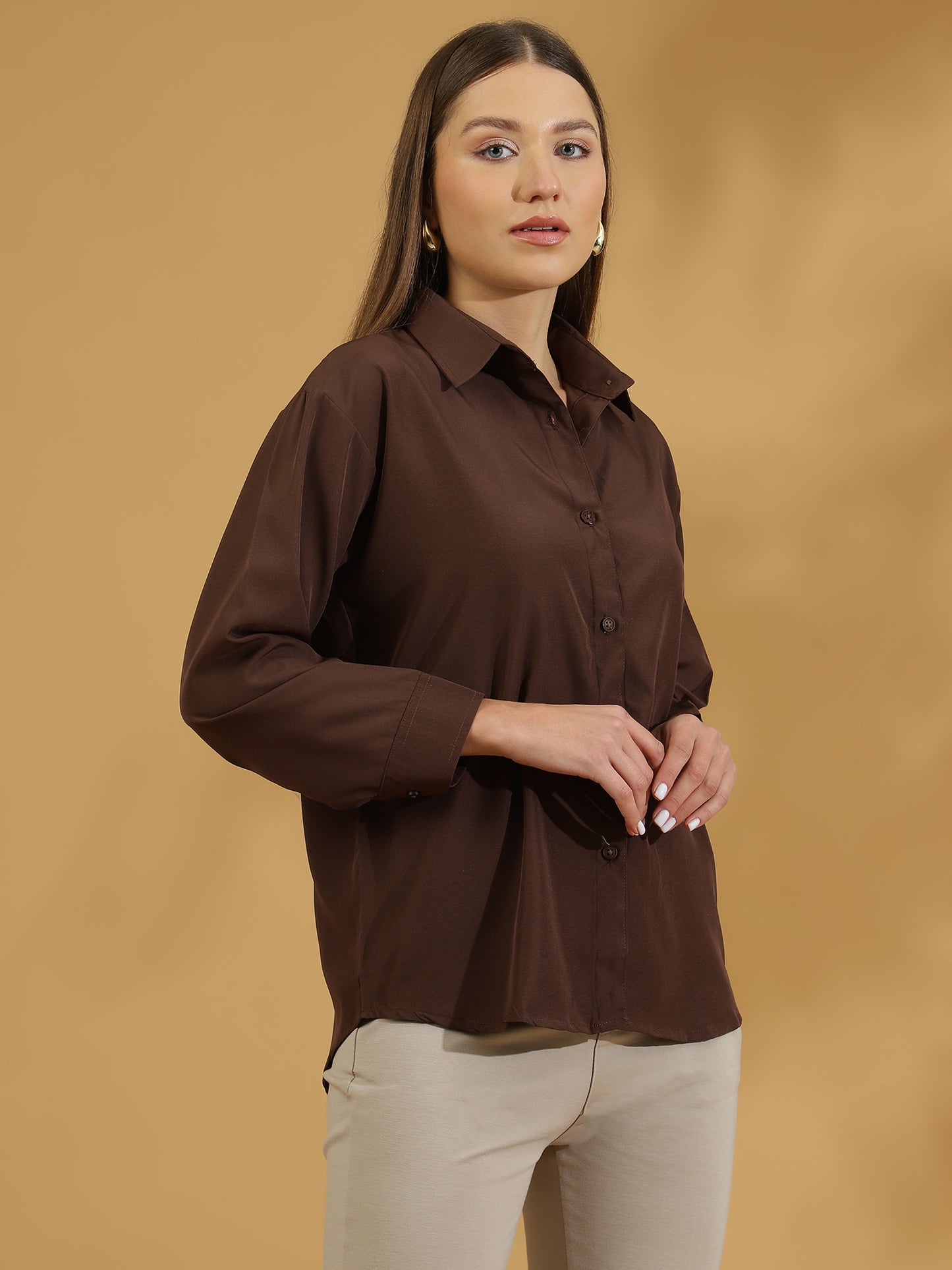 Buttersoft Korean Shirt (Dark Brown)