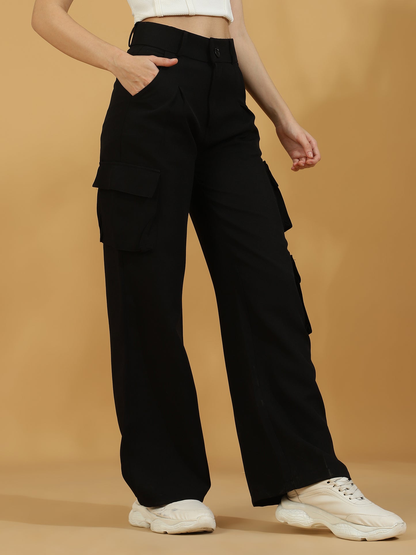 Korean Wide Leg Baggy Pants (Dark Brown)