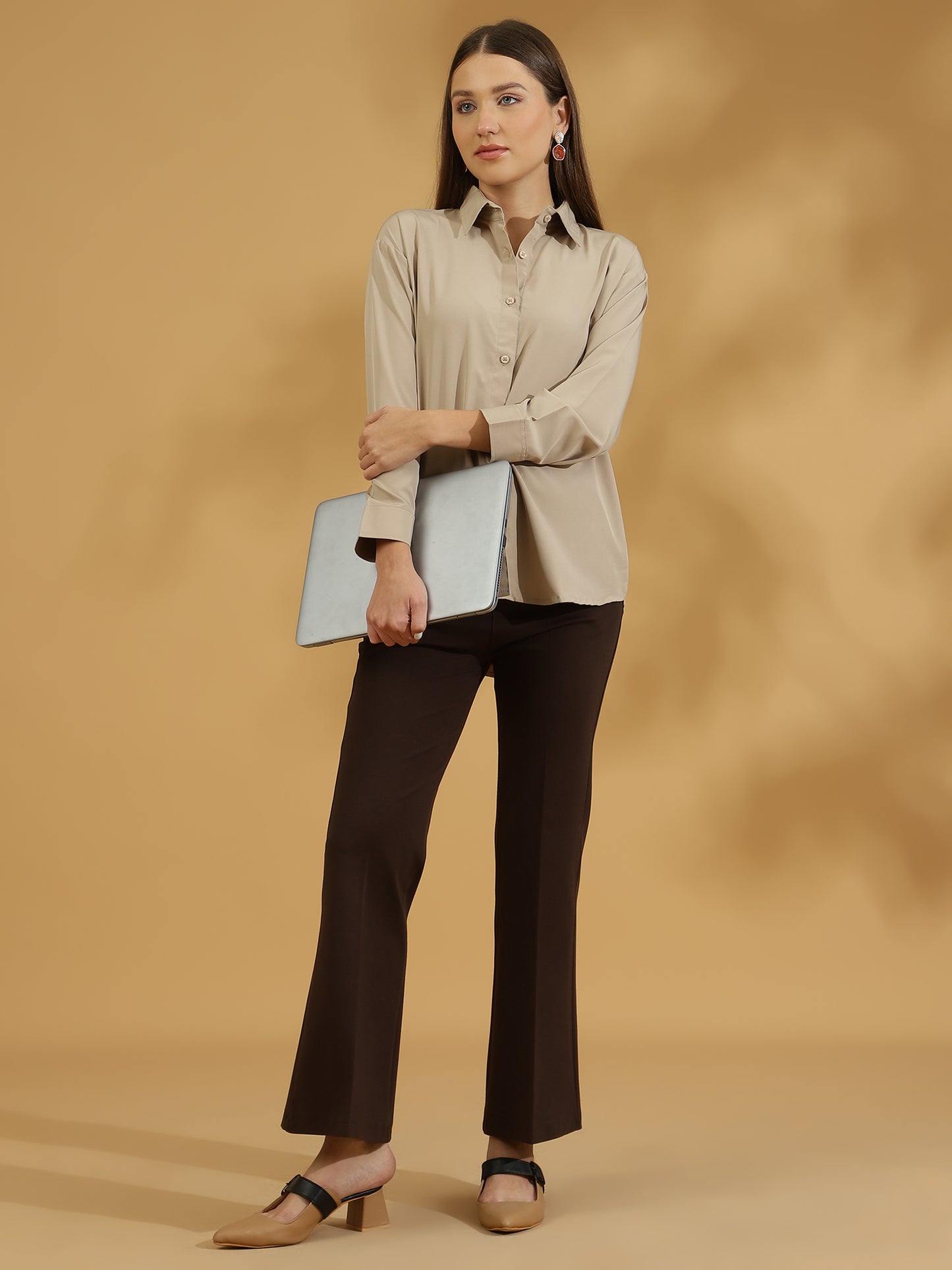 Buttersoft Korean Shirt (Dark Beige)