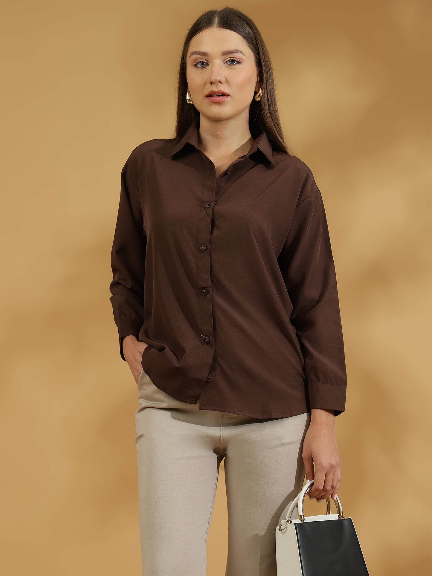 Buttersoft Korean Shirt (Dark Brown)