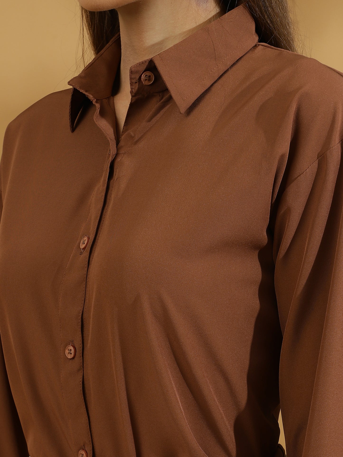 Buttersoft Korean Shirt (Light Brown)