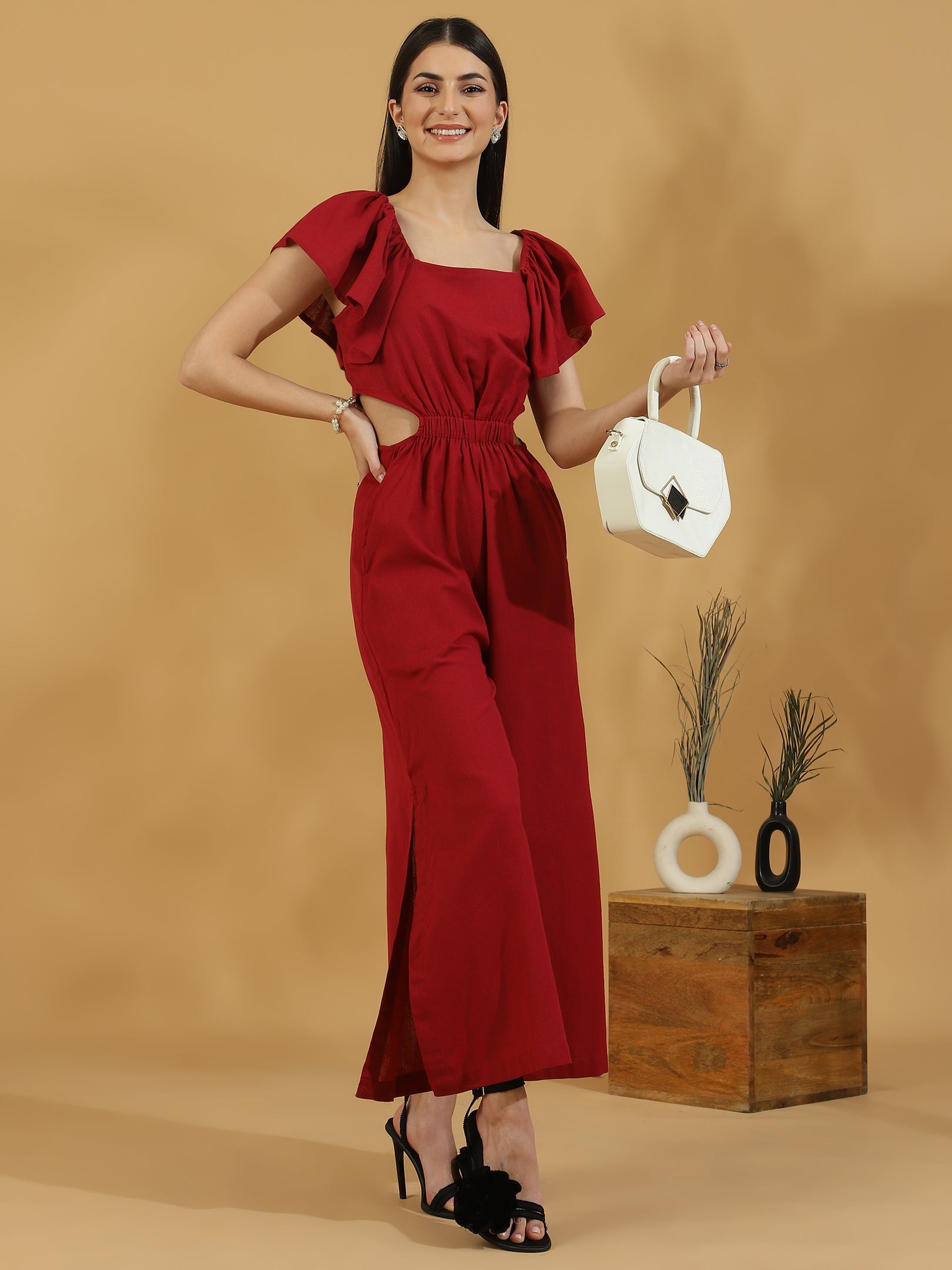 White Square Neck Puff Sleeve Dress | Chic Sophisticated | My Love