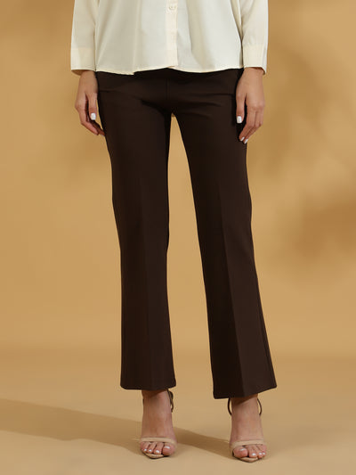 Bootcut Korean Pants (Dark Brown)