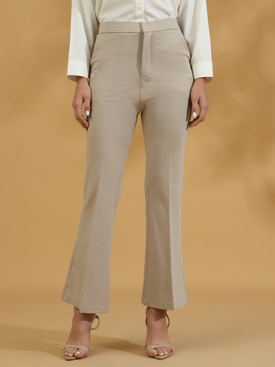 Bootcut Korean Pants (Light Beige)