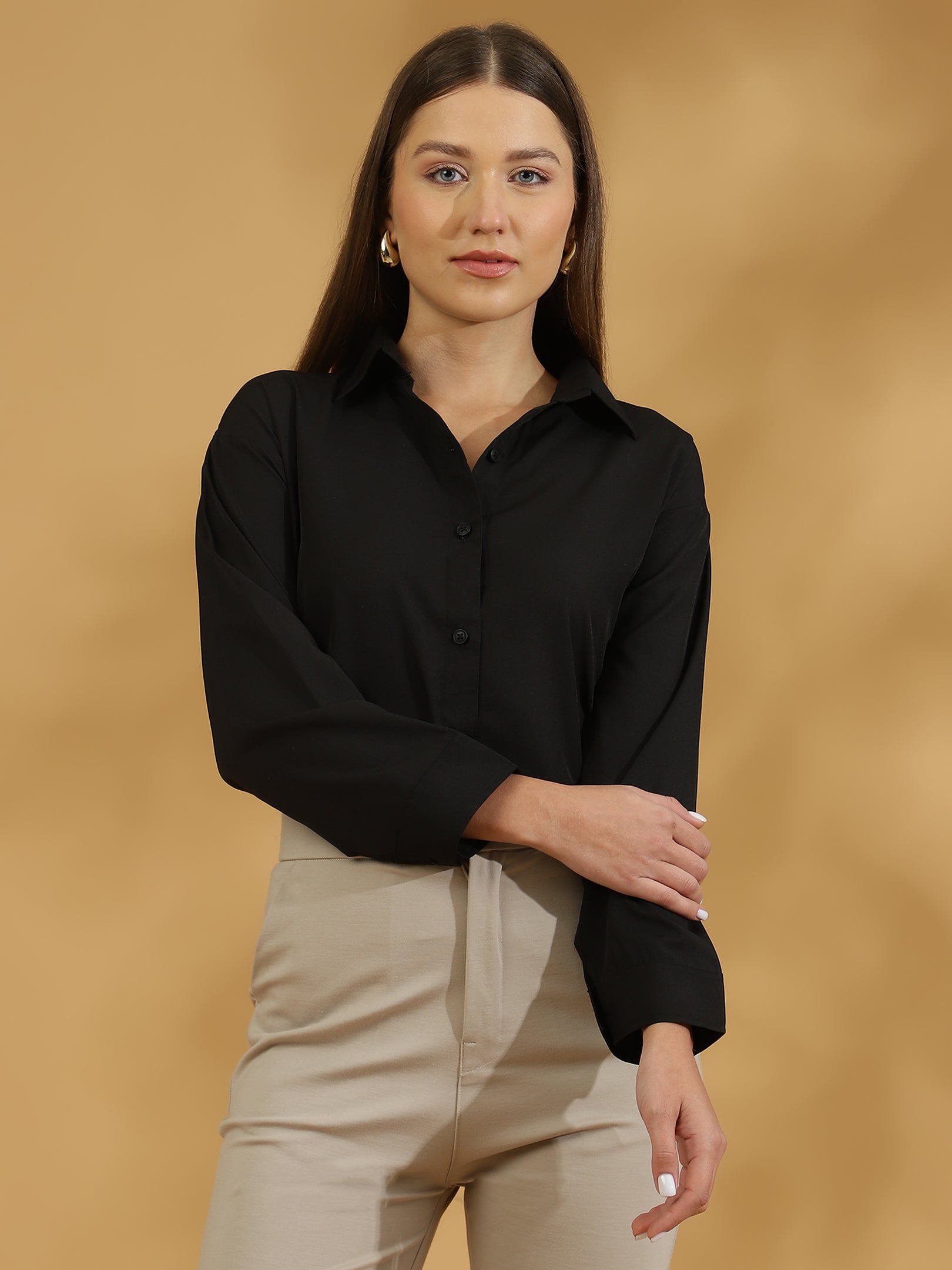 Buttersoft Korean Shirt (Black)