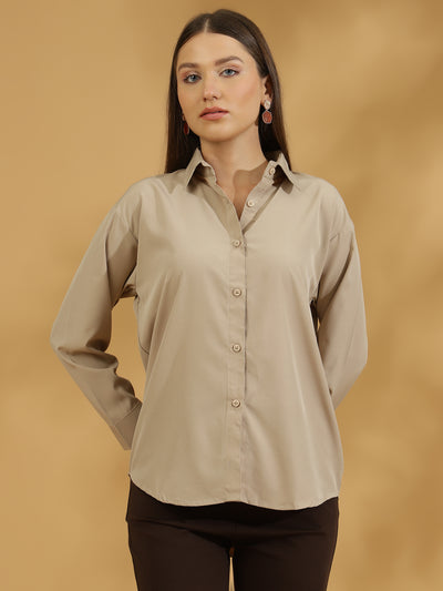 Buttersoft Korean Shirt (Dark Beige)