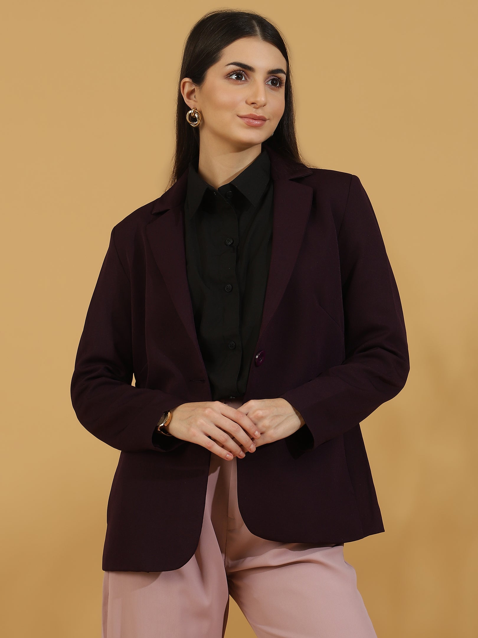 Tailored Elite Blazer (Dark Purple)