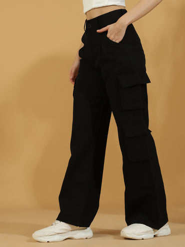 Korean Wide Leg Baggy Pants (Dark Brown)