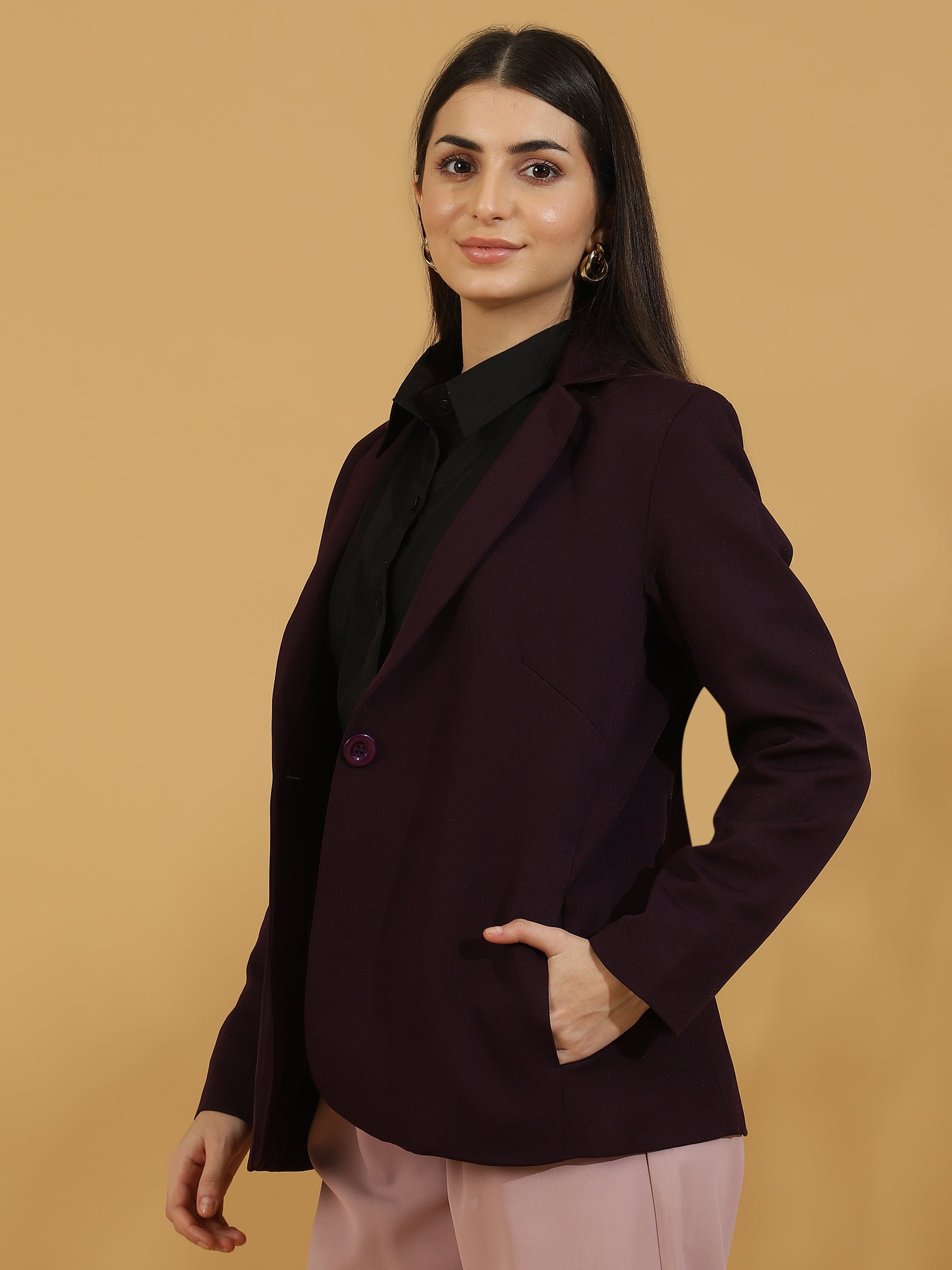 Tailored Elite Blazer (Dark Purple)