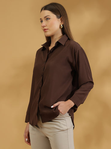 Buttersoft Korean Shirt (Dark Brown)