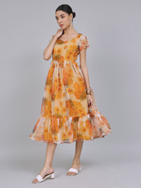 Enchanting Organza Mini Dress (Yellow)