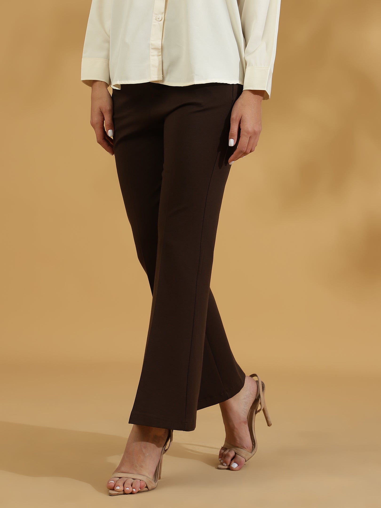 Bootcut Korean Pants (Dark Brown)