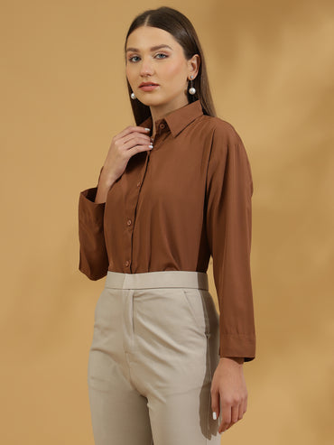 Buttersoft Korean Shirt (Light Brown)
