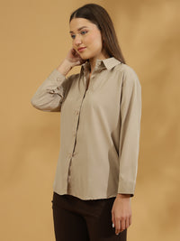 Buttersoft Korean Shirt (Dark Beige)