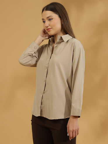 Buttersoft Korean Shirt (Dark Beige)