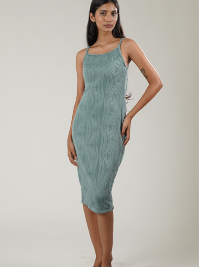Brighton Textured Sleeveless Bodycon (Mint)