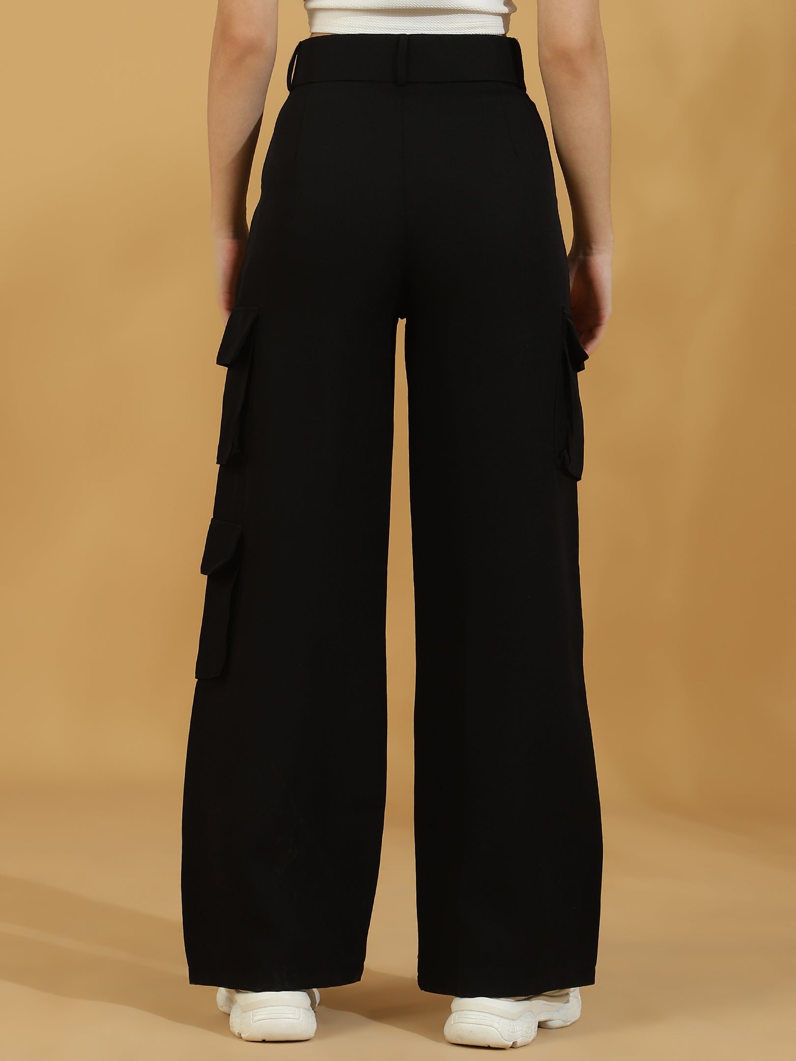 Korean Wide Leg Baggy Pants (Black)