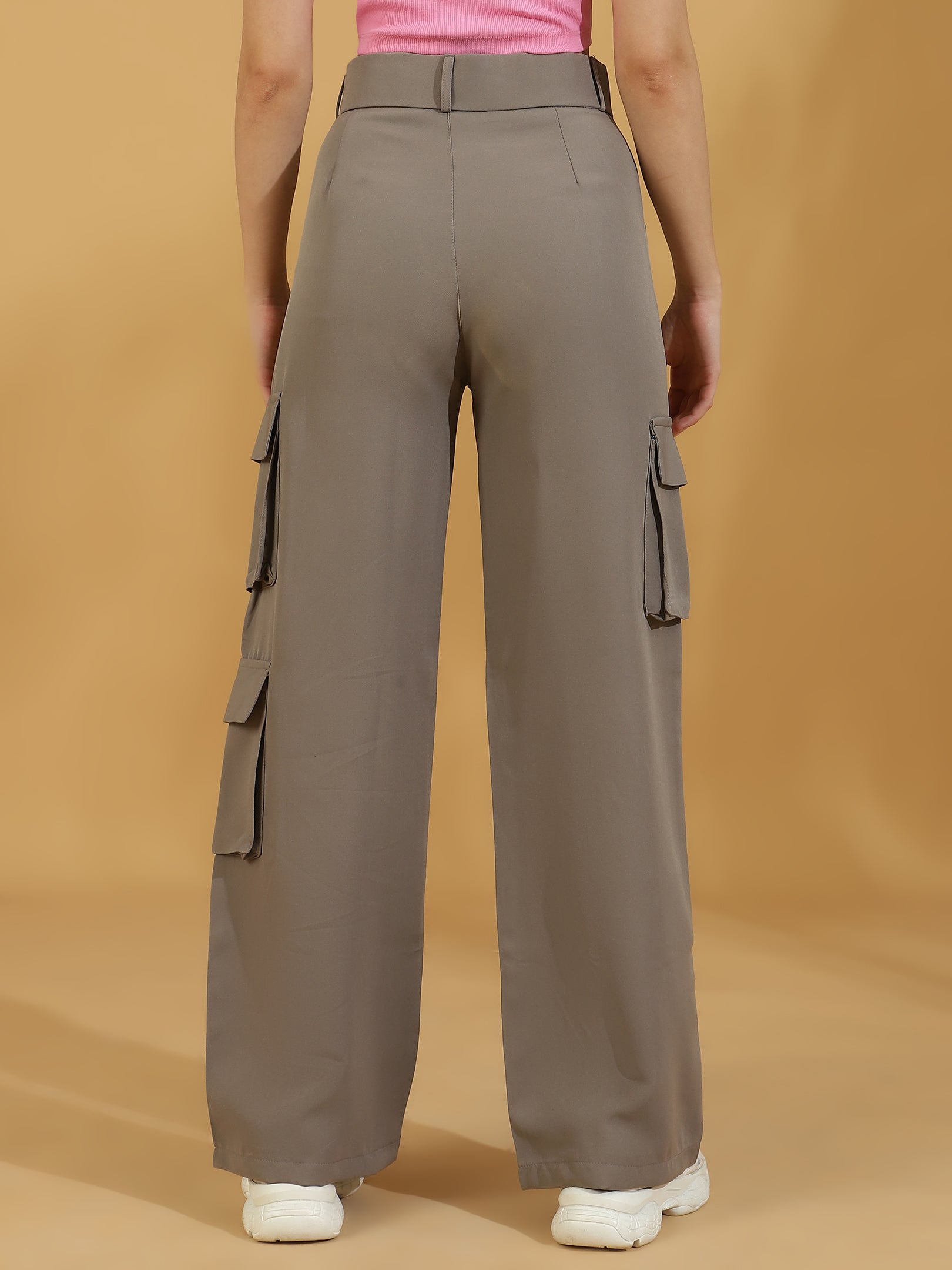 Korean Wide Leg Pants (Dark Grey)