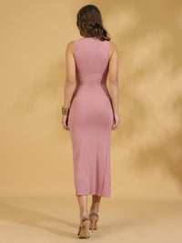 Ribbed Sleeveless Bodycon (Faded Pink)
