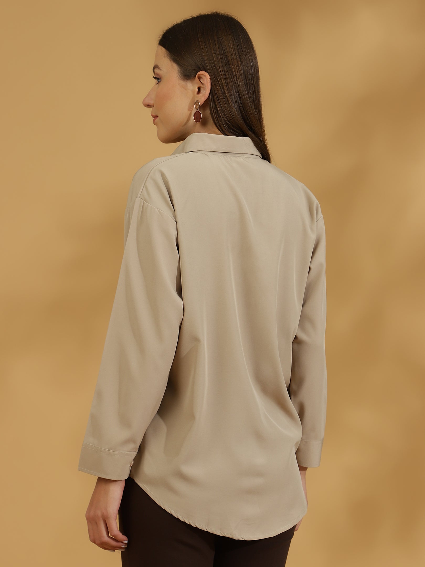Buttersoft Korean Shirt (Dark Beige)