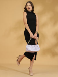 Ribbed Sleeveless Bodycon (Black)