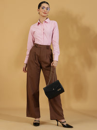 Tailored Pleat Korean Pants (Brown)