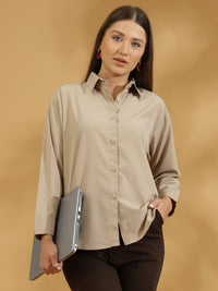 Buttersoft Korean Shirt (Dark Beige)