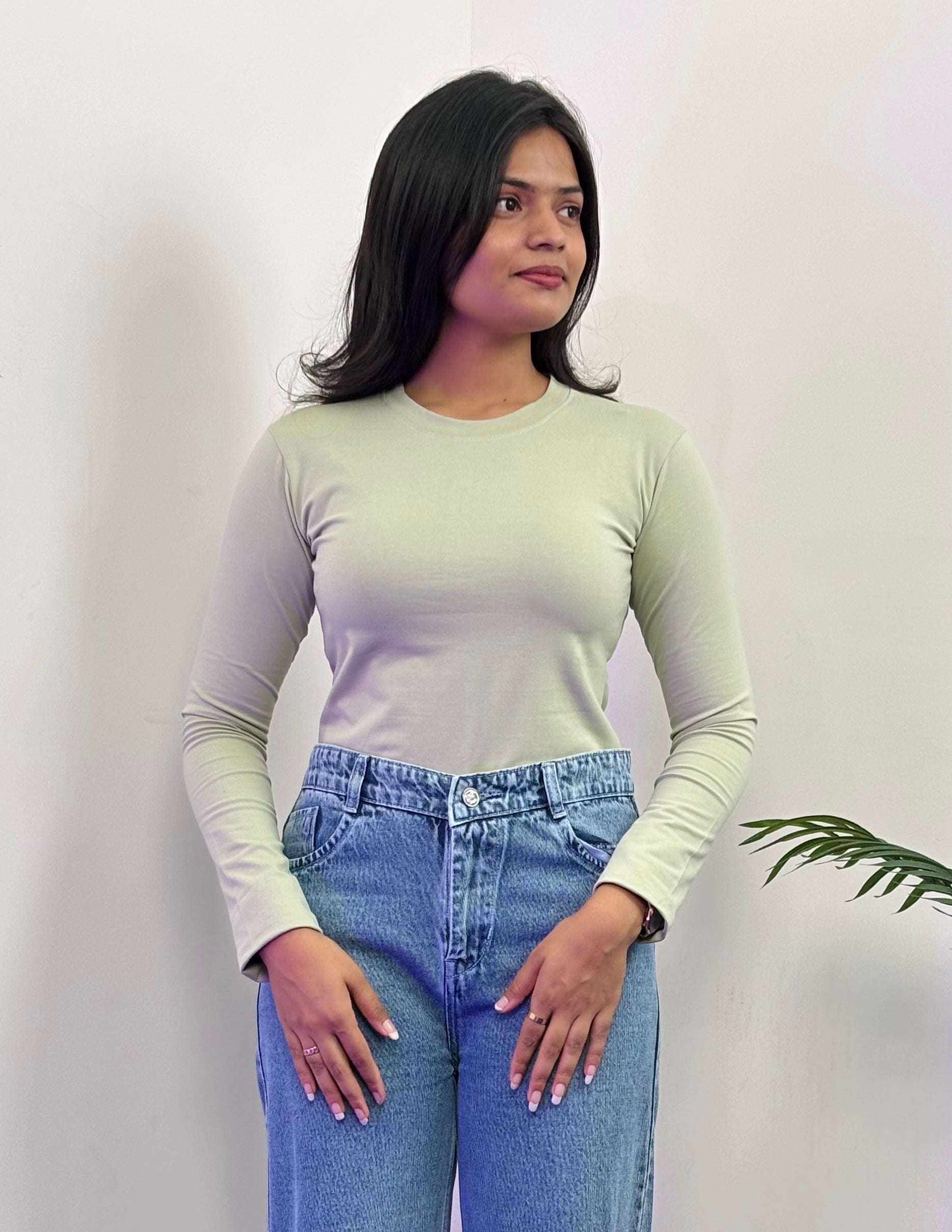 Full Sleeve T-Shirt (Light Green)