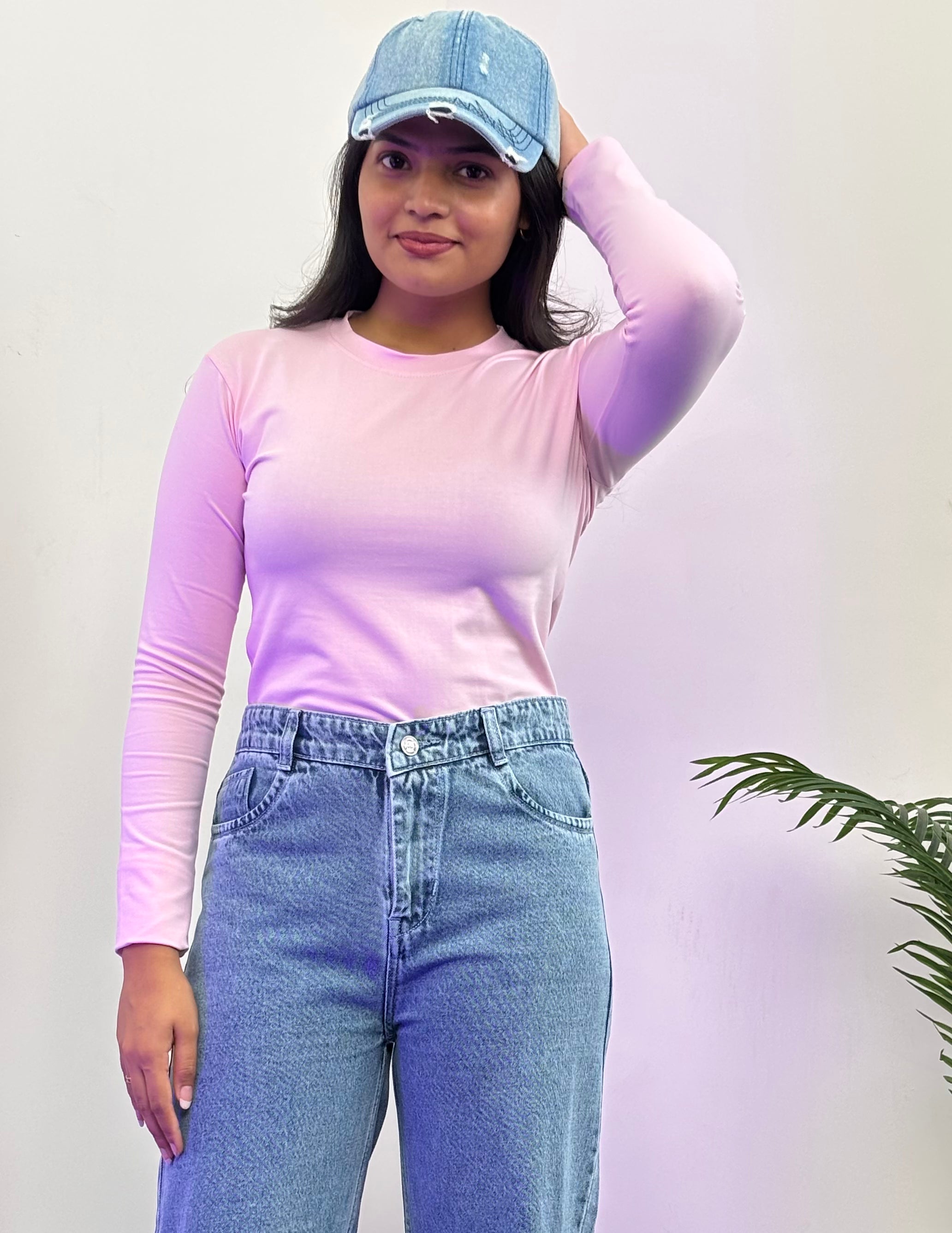 Full Sleeve T-Shirt (Baby Pink)