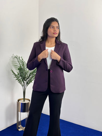 Tailored Elite Blazer (Dark Purple)