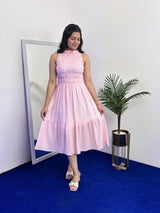 Smocked Sleeveless Tiered Dress