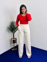 Off Shoulder Full Sleeve Crop Top